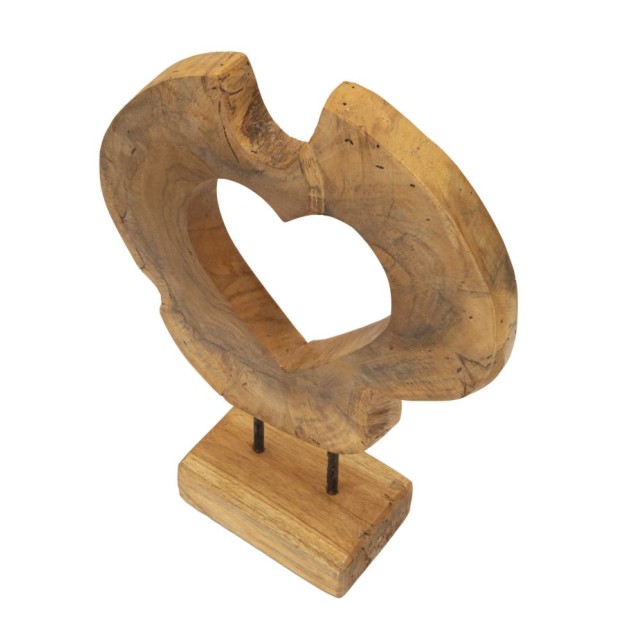 SCULPTURA  DIN LEMN DE TEC 28X10X38