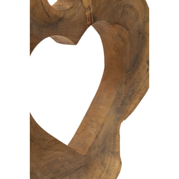SCULPTURA  DIN LEMN DE TEC 28X10X38