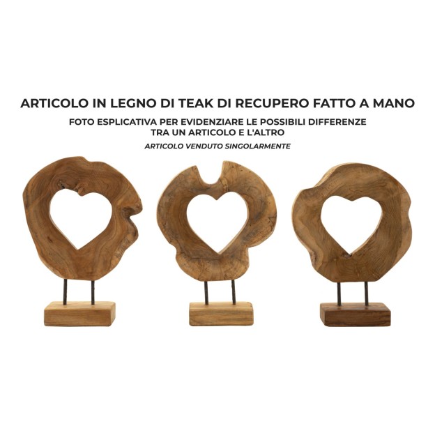 SCULPTURA  DIN LEMN DE TEC 28X10X38