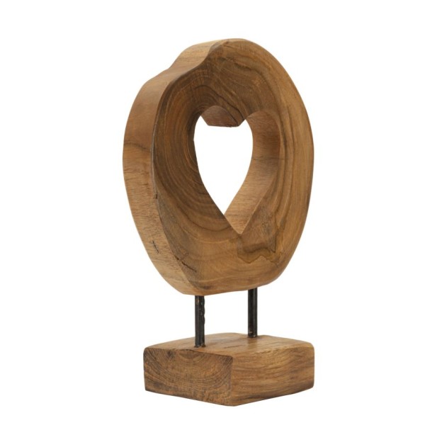 SCULPTURA  DIN LEMN DE TEC 20X10X28