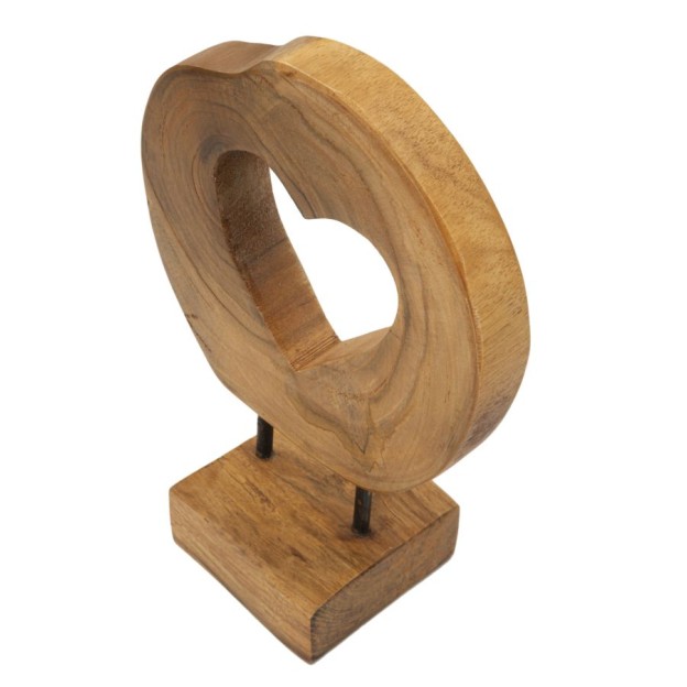 SCULPTURA  DIN LEMN DE TEC 20X10X28