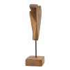 SCULPTURA  DIN LEMN DE TEC INIMA 15X10X35