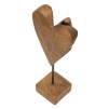 SCULPTURA  DIN LEMN DE TEC INIMA 15X10X35