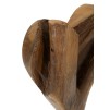 SCULPTURA  DIN LEMN DE TEC INIMA 15X10X35