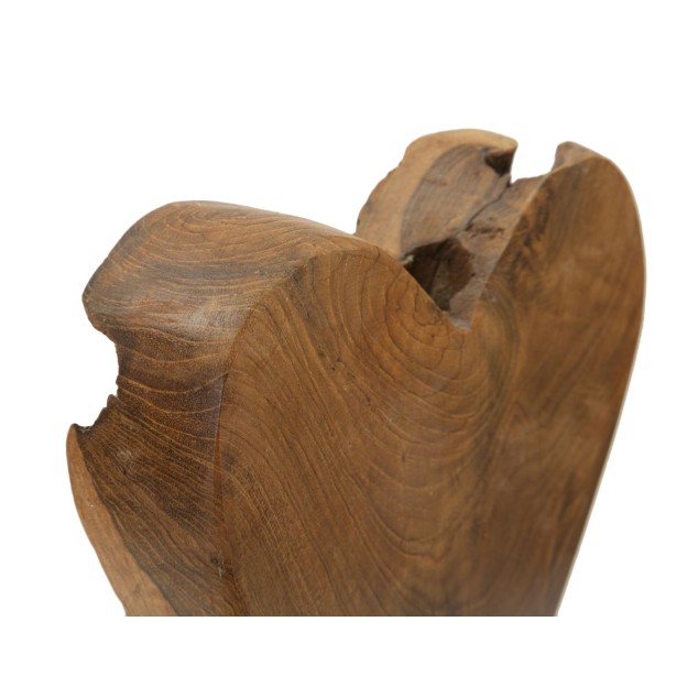 SCULPTURA  DIN LEMN DE TEC INIMA 15X10X35
