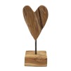SCULPTURA  DIN LEMN DE TEC INIMA 10X10X25
