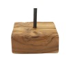 SCULPTURA  DIN LEMN DE TEC INIMA 10X10X25