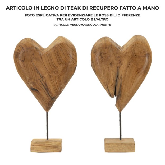 SCULPTURA  DIN LEMN DE TEC 25X12X45