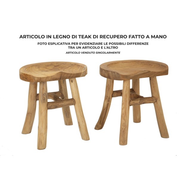 TABURET DIN LEMN DE TEC 40X32X42