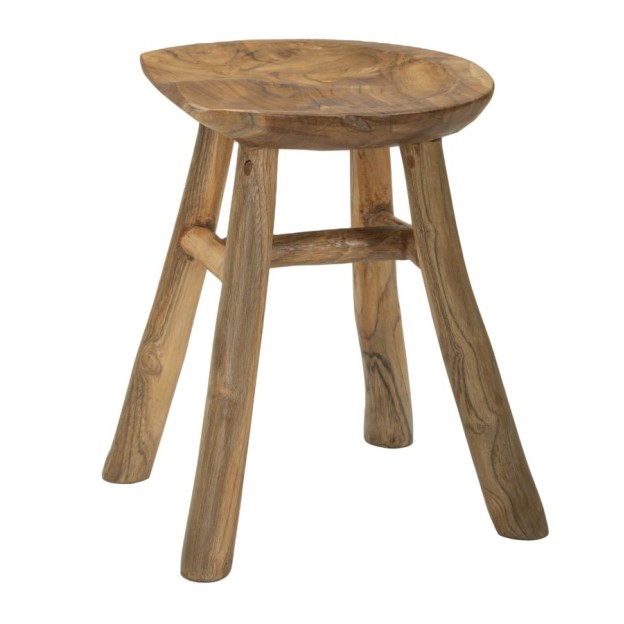 TABURET SEL SLIM DIN LEMN DE TEC 35X30X42