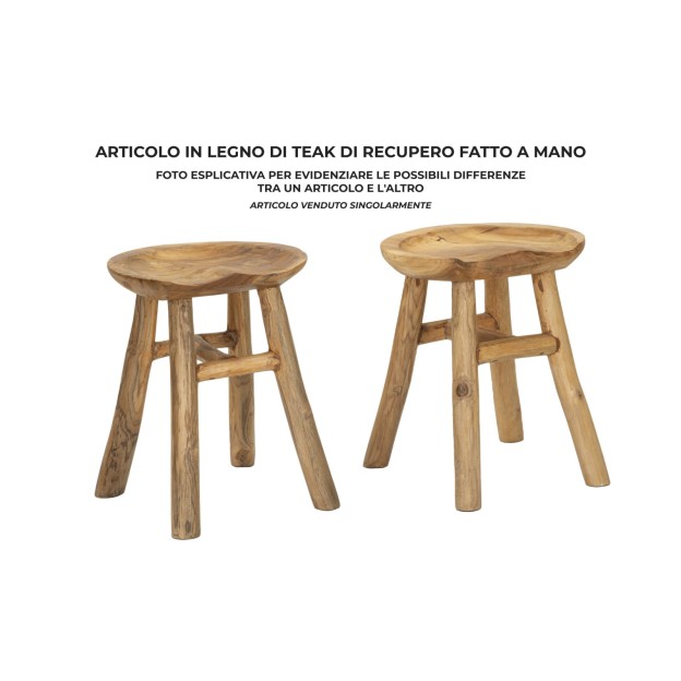 TABURET SEL SLIM DIN LEMN DE TEC 35X30X42