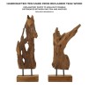 SCULPTURA DIN LEMN DE TEC AKAR 18X13X55