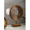 SCULPTURA DORAT DIN LEMN DE TEC 28X10X38