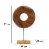 SCULPTURA  DIN LEMN DE TEC 35X10X58