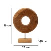 SCULPTURA DORAT DIN LEMN DE TEC 28X10X38
