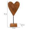 SCULPTURA  DIN LEMN DE TEC INIMA 15X10X35