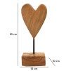 SCULPTURA  DIN LEMN DE TEC INIMA 10X10X25