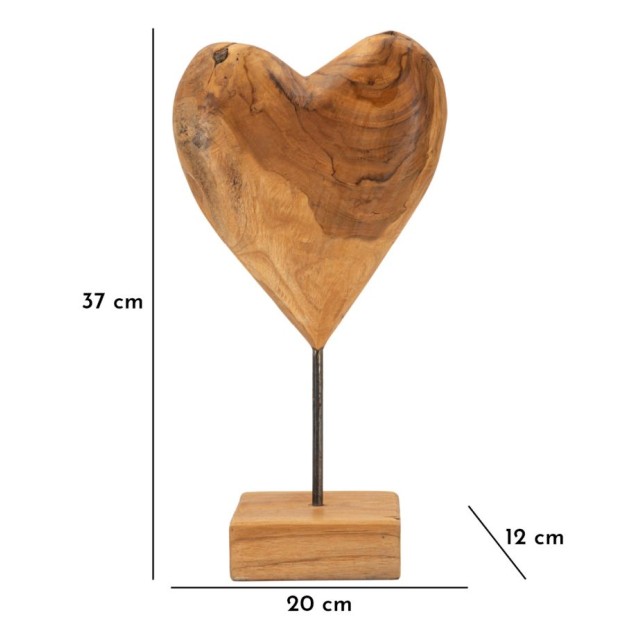 SCULPTURA  DIN LEMN DE TEC20X12X37