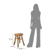 TABURET SEL SLIM DIN LEMN DE TEC 35X30X42