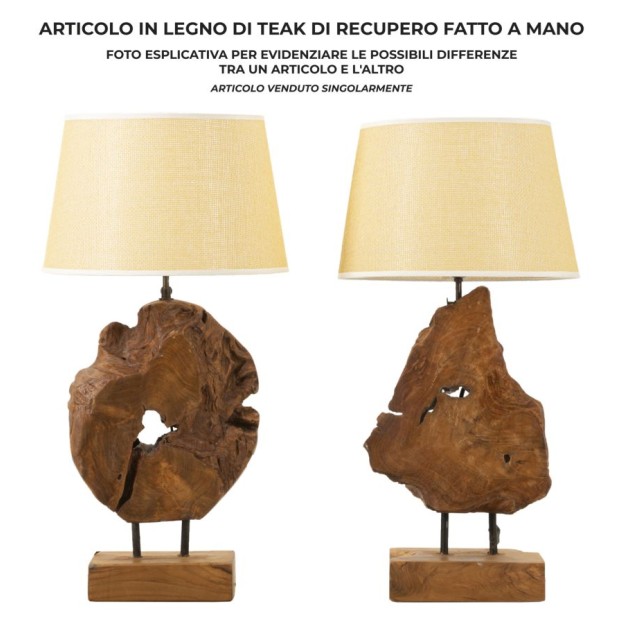 LAMPA LEMN DE TEC DA TAVOLO KEPALA 35X69