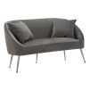 CANAPEA ARGENTIU CU PERNE CM 137X69X79