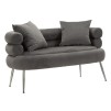 CANAPEA SILVERY PLUS CU PERNE CM 133X68X69