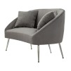 CANAPEA ARGENTIU CU PERNE CM 137X69X79