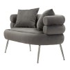 CANAPEA SILVERY PLUS CU PERNE CM 133X68X69