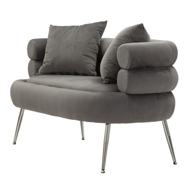 CANAPEA SILVERY PLUS CU PERNE CM 133X68X69