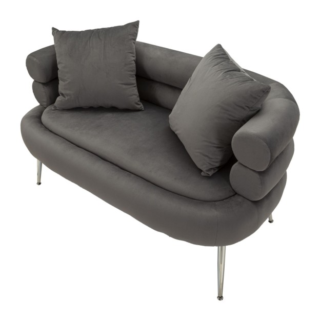 CANAPEA SILVERY PLUS CU PERNE CM 133X68X69