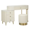 BIROU CU TABURET SHARON ALB 120X40X75 (DIMENSIUNE TABURET Ø36X39)