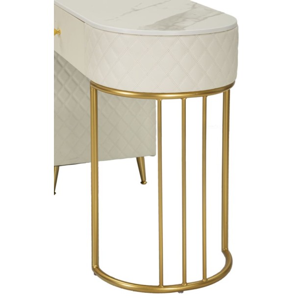 BIROU CU TABURET SHARON ALB 120X40X75 (DIMENSIUNE TABURET Ø36X39)