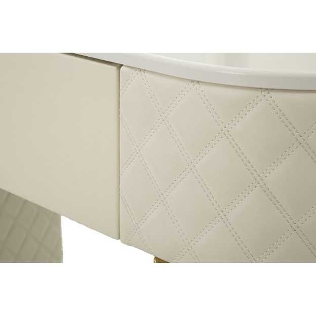 BIROU CU TABURET SHARON ALB 120X40X75 (DIMENSIUNE TABURET Ø36X39)