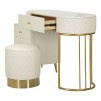 BIROU CU TABURET SHARON ALB 120X40X75 (DIMENSIUNE TABURET Ø36X39)