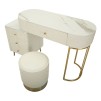 BIROU CU TABURET SHARON ALB 120X40X75 (DIMENSIUNE TABURET Ø36X39)