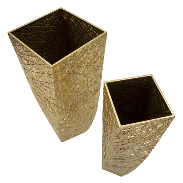 VAZE SQUER SET 2 BUC 34X34X90-25X25X78