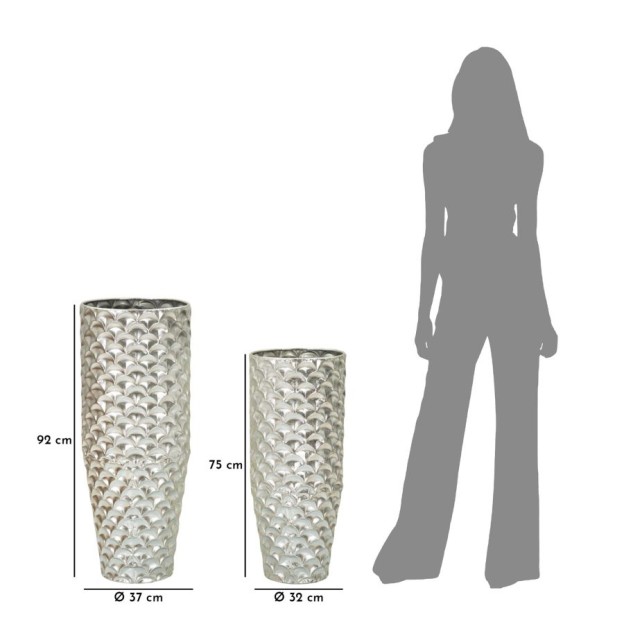 VAZA SILVY SET 2 BUC CM Ø 37X92X-32X75