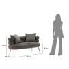 CANAPEA SILVERY PLUS CU PERNE CM 133X68X69