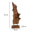 SCULPTURA DIN LEMN DE TEC AKAR 23X27X64