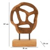 SCULPTURA LUBANG DIN LEMN DE TEC 18X10X27
