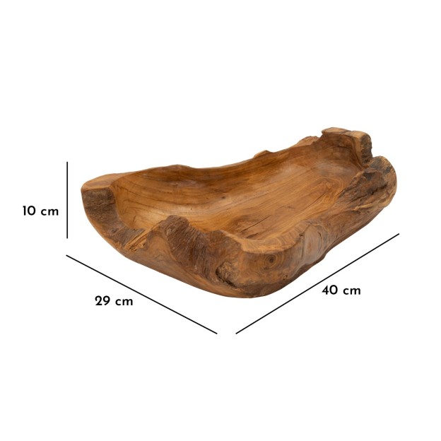 TAVĂ  DIN LEMN DE TEC NARRO 40X29X10