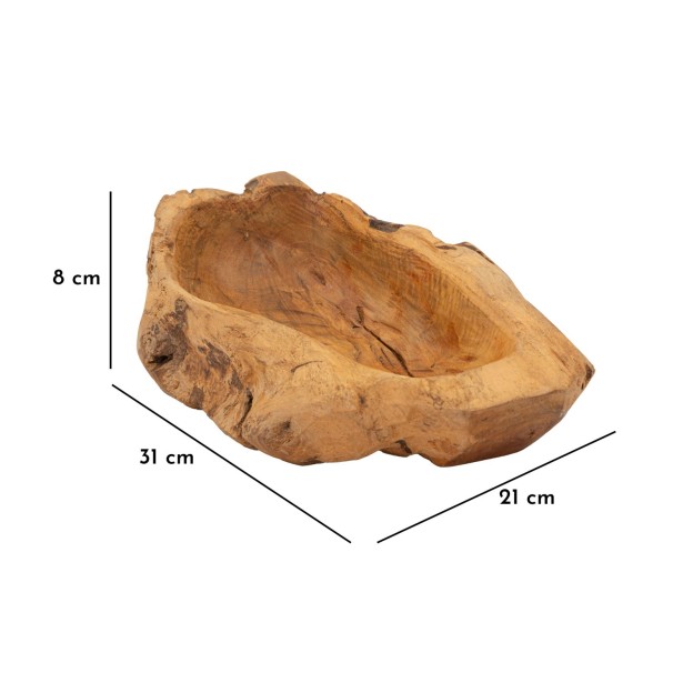 TAVĂ  DIN LEMN DE TEC NARRO 31X21X8