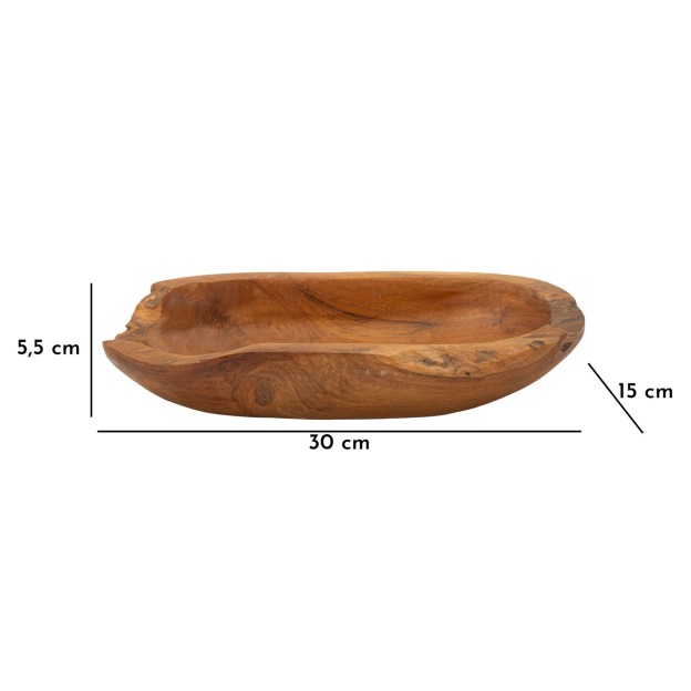 TAVĂ  DIN LEMN DE TEC NARRO 30X15X5,5