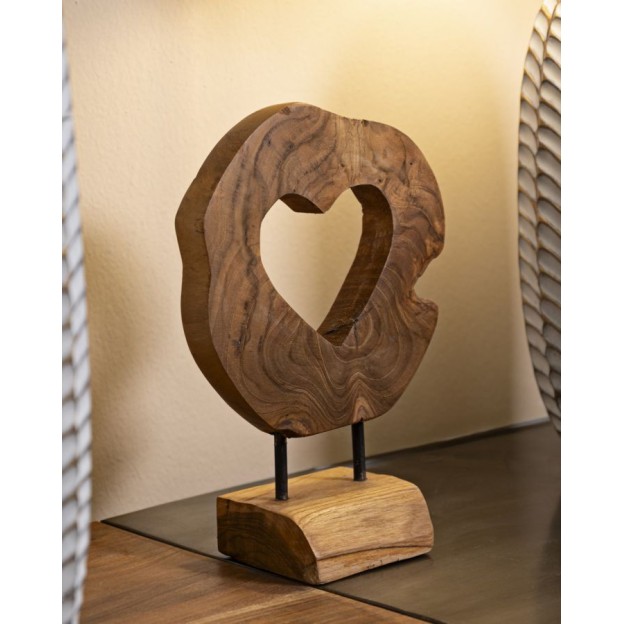 SCULPTURA  DIN LEMN DE TEC 20X10X28