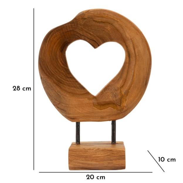 SCULPTURA  DIN LEMN DE TEC 20X10X28