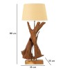 LAMPA LEMN DE TEC DA TAVOLO 35X80