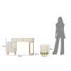 BIROU CU TABURET SHARON ALB 120X40X75 (DIMENSIUNE TABURET Ø36X39)