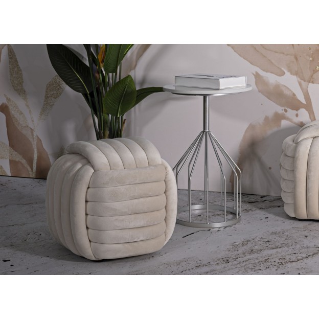 TABURET SOFTY CREAM CM 45X45X45