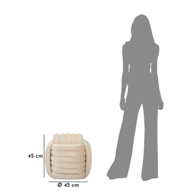 TABURET SOFTY CREAM CM 45X45X45
