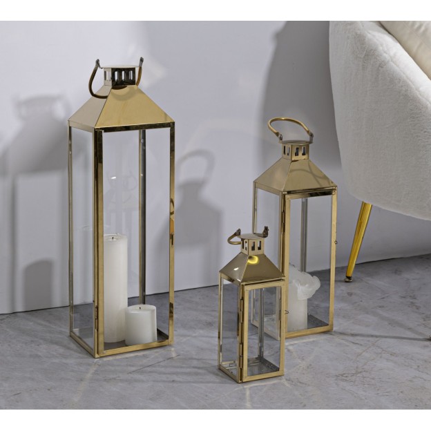 FELINARE GOLD SET 3 BUC CM 18X19X61-15X14,5X44,5-11X10X30